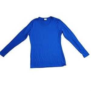 Cherokee Authentic Workwear Scrubs Blue Long Sleeve Top Women's Shirt Medium 931